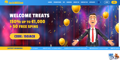 Aperçu du site JackMillion