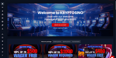 معاينة Kryptosino للموقع