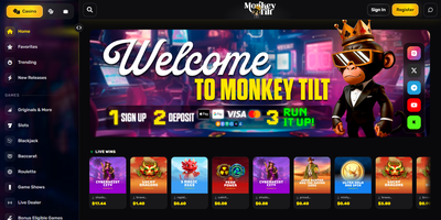 MonkeyTilt nettsted forhåndsvisning