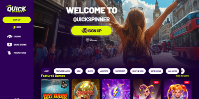 Quickspinner のサイトプレビュー