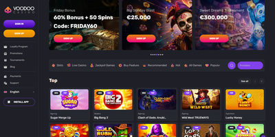 Voodoo websted forhåndsvisning